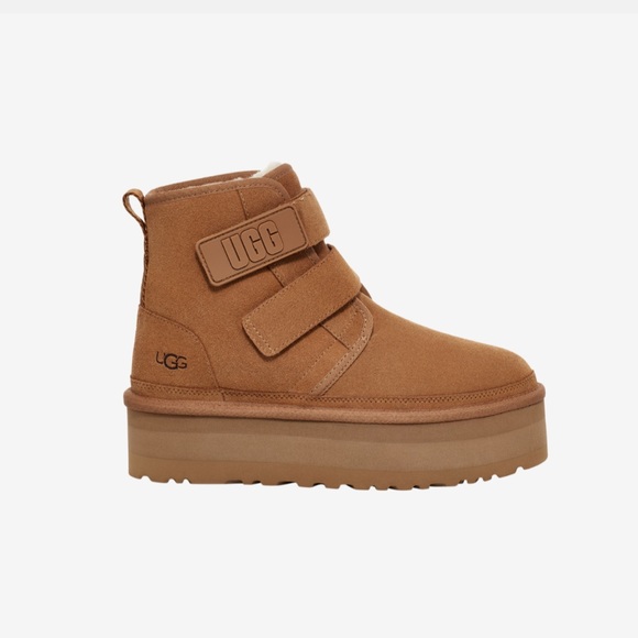 NWT UGG Neumel Platform Strap Chukka Boot Chestnut Size Women's 8 - Picture 5 of 16